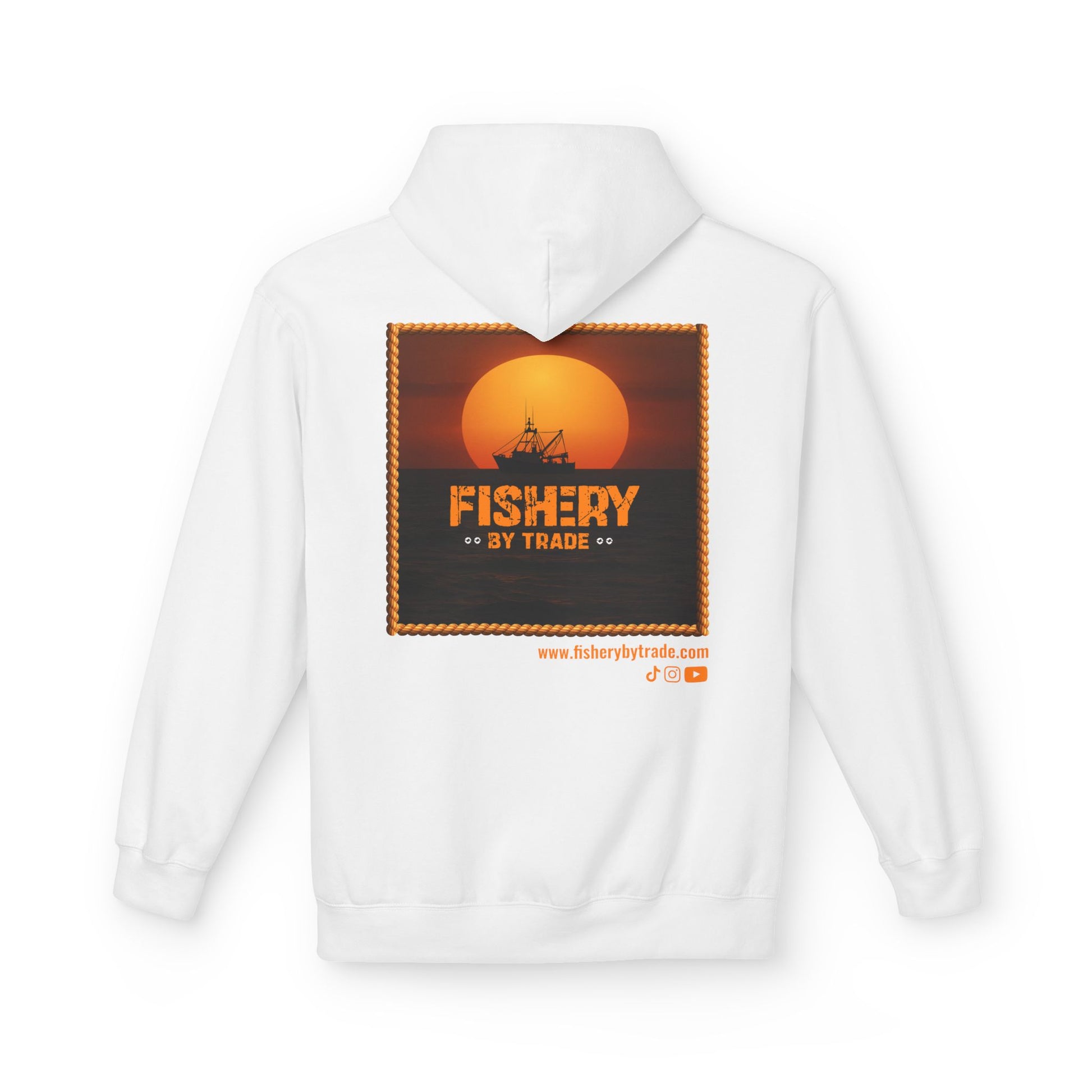 Fishery By Trade - White Hoodie