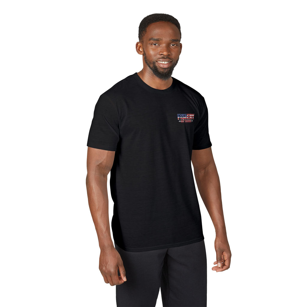 Fishing Boat T-Shirt — American Flag Fishery Graphic Tee for Anglers & Patriotic Outdoorsmen