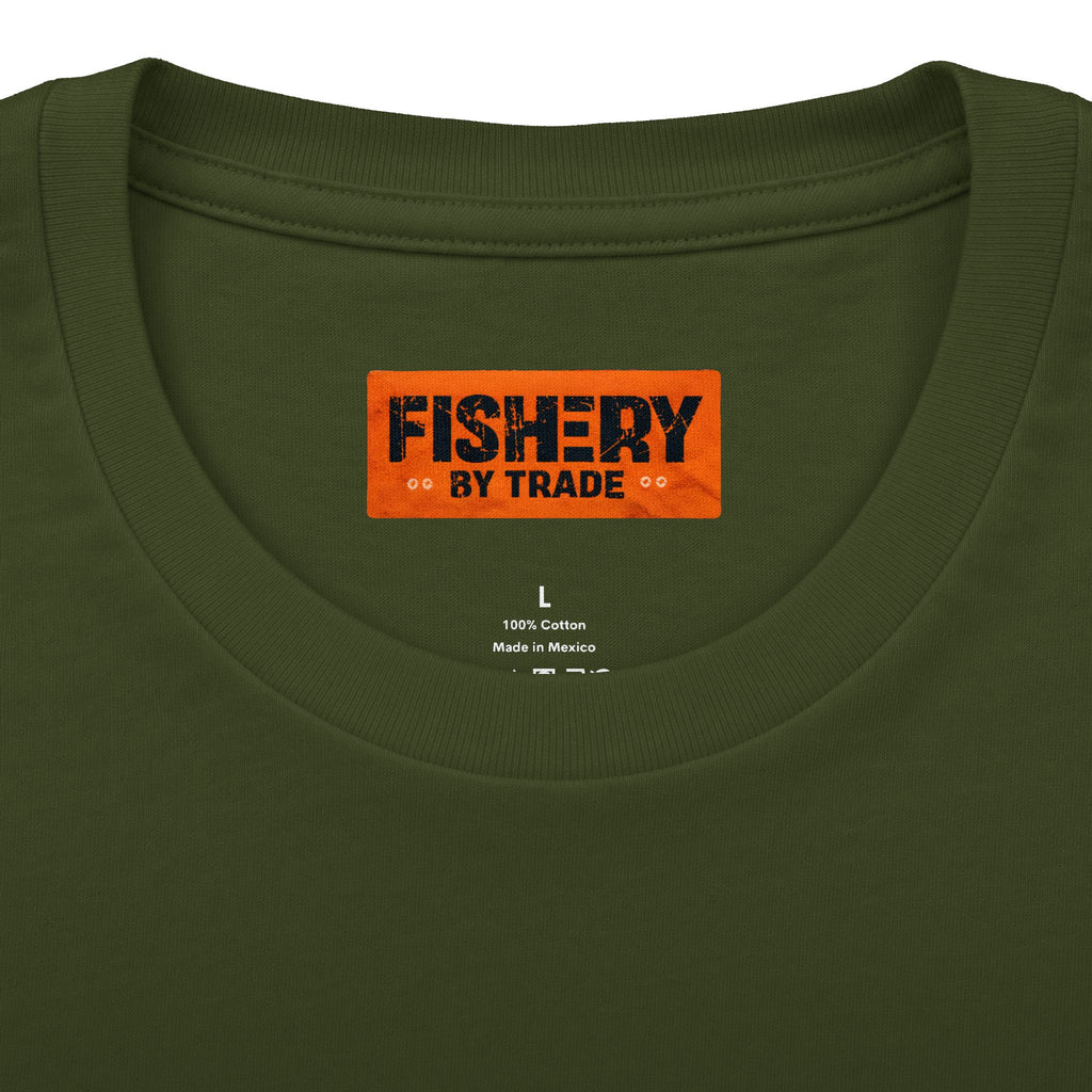AMERICAN HAUL COTTON FISHING T-SHIRT - MILITARY GREEN