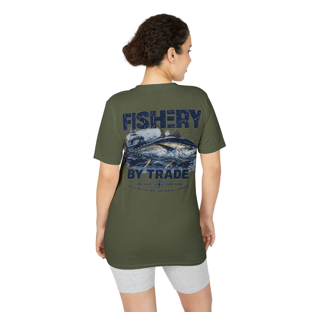 Fishing T-Shirt — "Fishery by Trade" Graphic Performance Tee