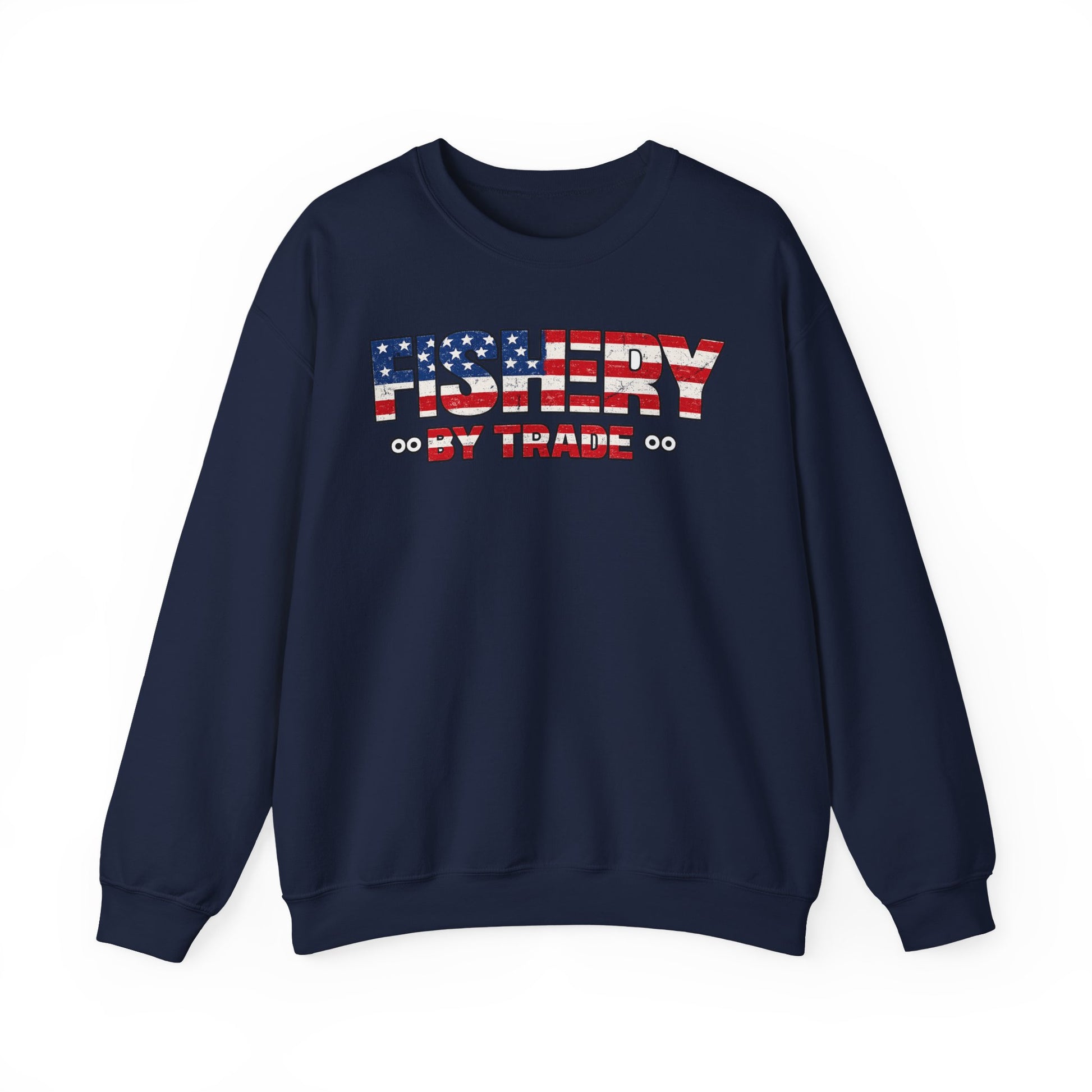 (American Trawler) Fishing Crewneck Sweatshirt — "Fishery By Trade"