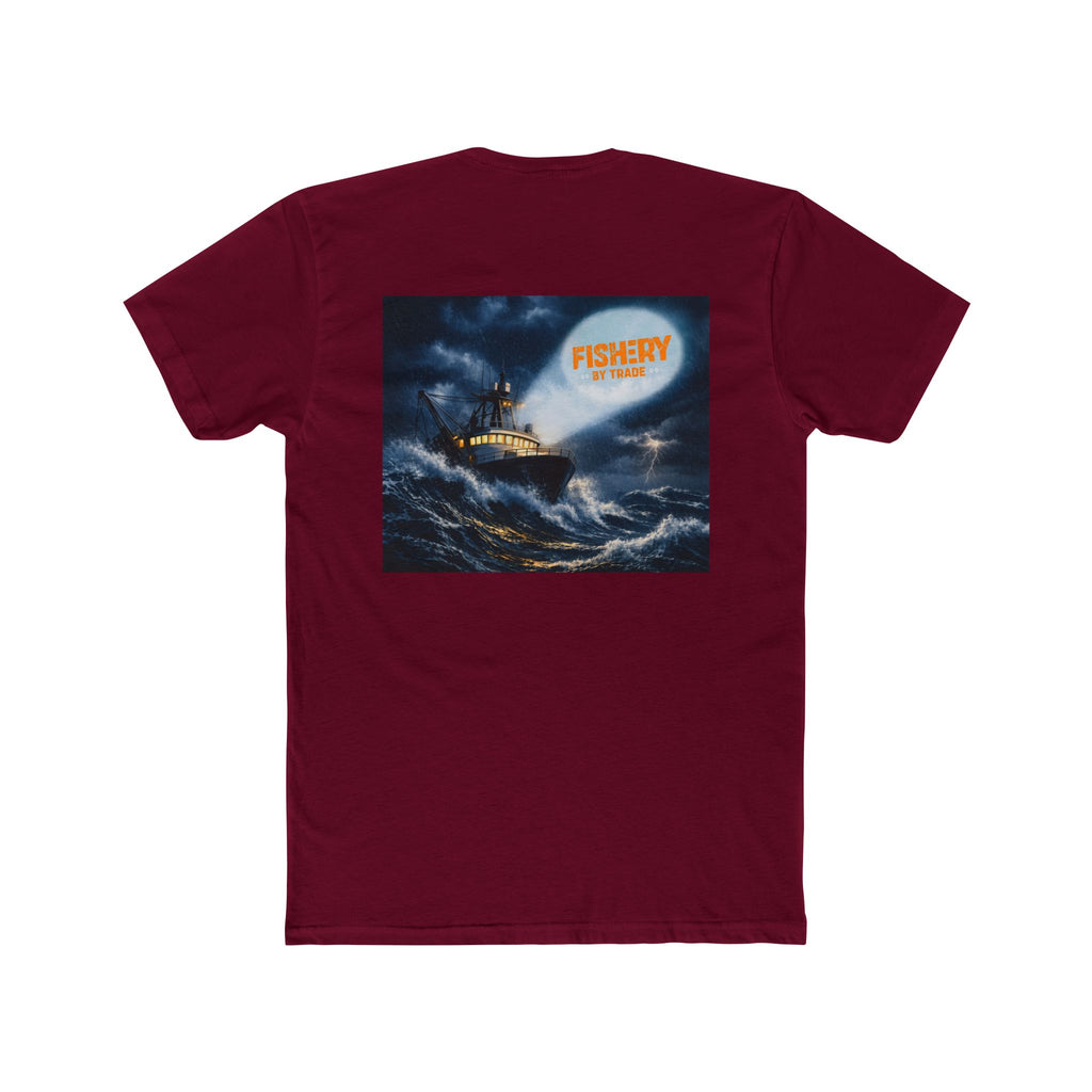 Fishery By Trade Rough Seas - Men's Black Crew Neck Tee