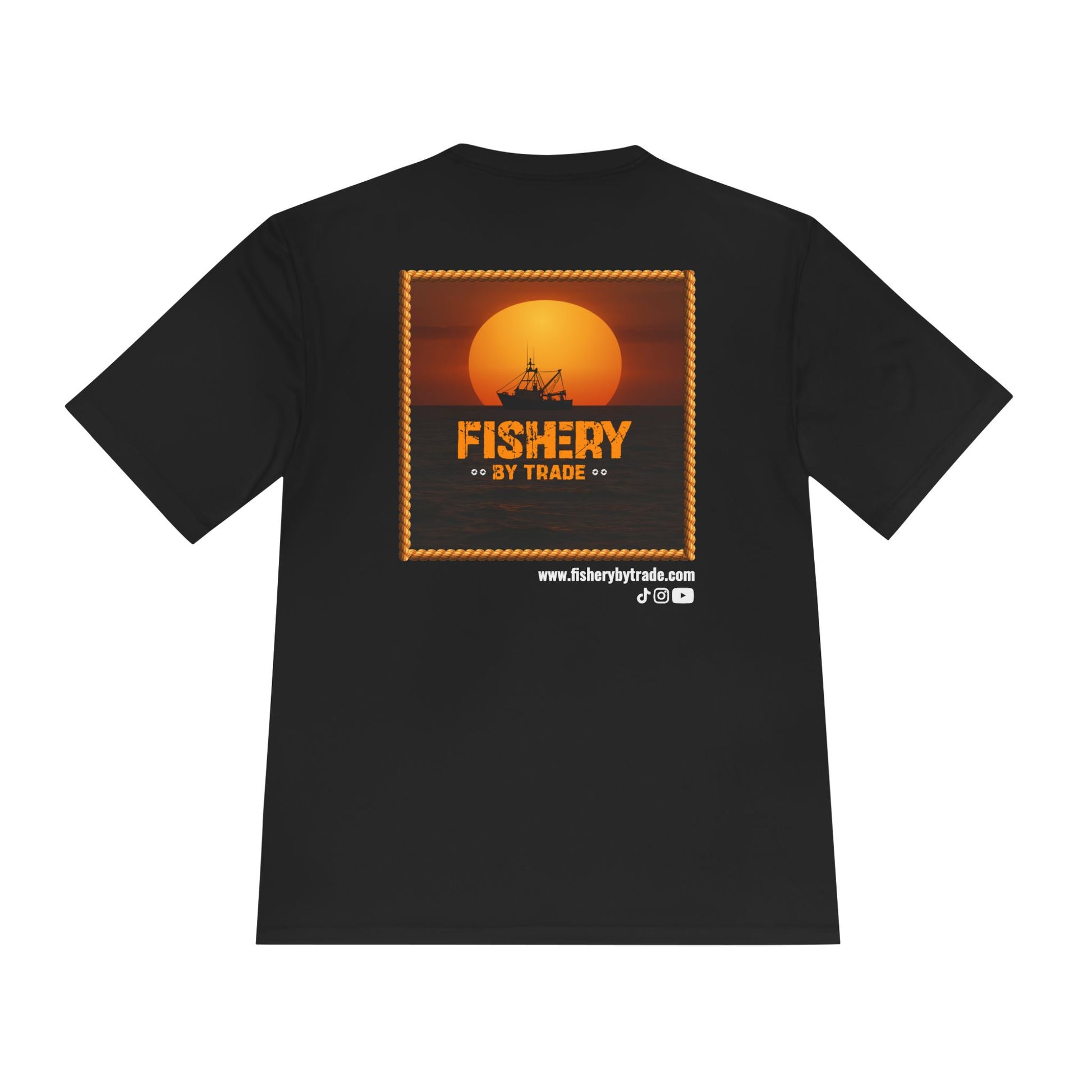 Fishery by Trade - Men's Black Quick Dry T-Shirt