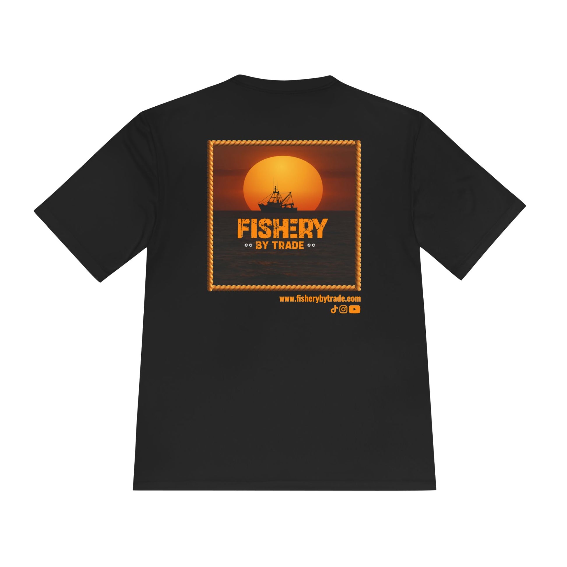 Fishery by Trade - Men's Black Quick Dry T-Shirt