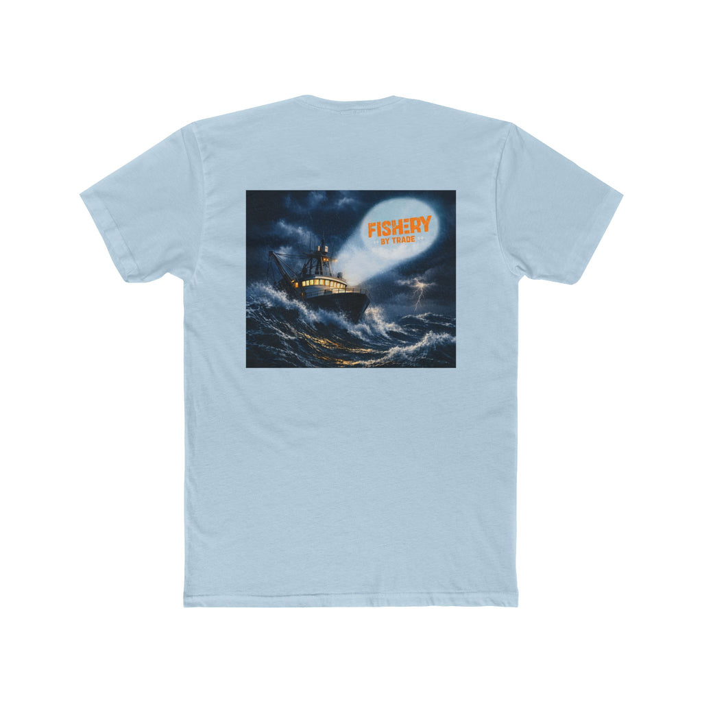 Fishery By Trade Rough Seas - Men's Black Crew Neck Tee