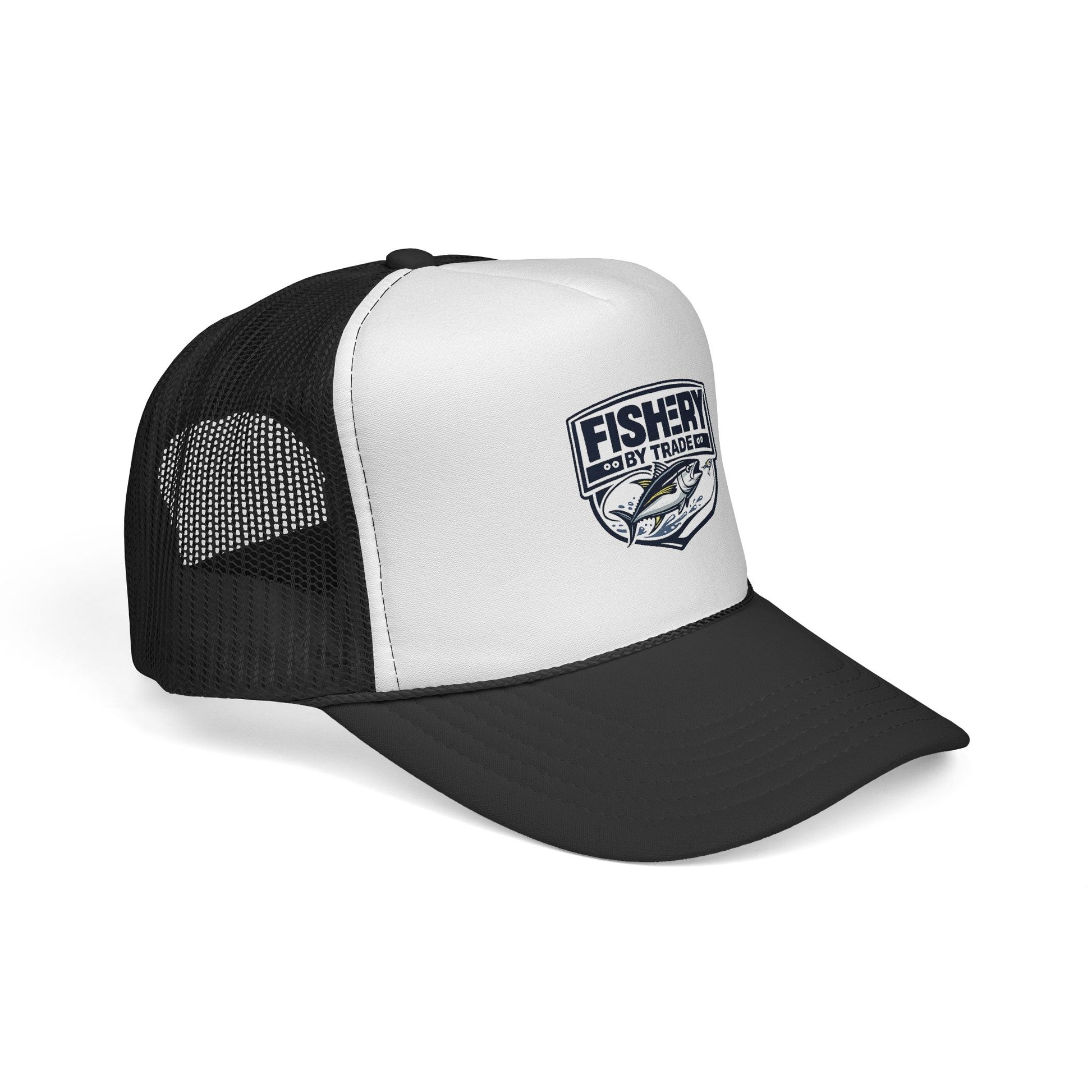 Fishery By Trade Trucker Hat — Vintage Fishing Logo Cap
