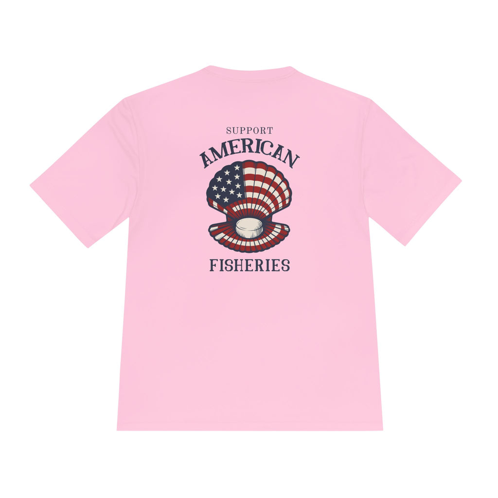 Fishery by Trade Support American Fishery  - Men's White Quick Dry T-Shirt