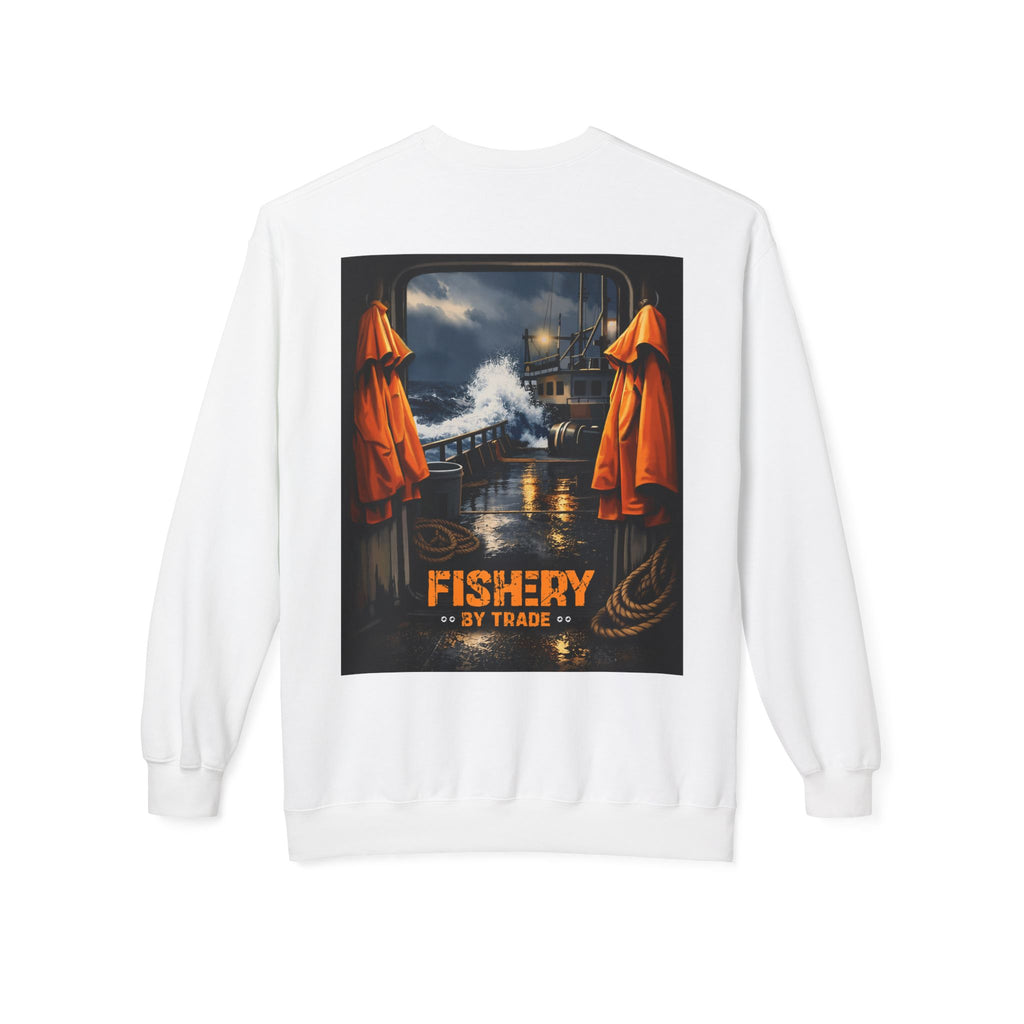 Fishery By Trade Deck - White Sweatshirt
