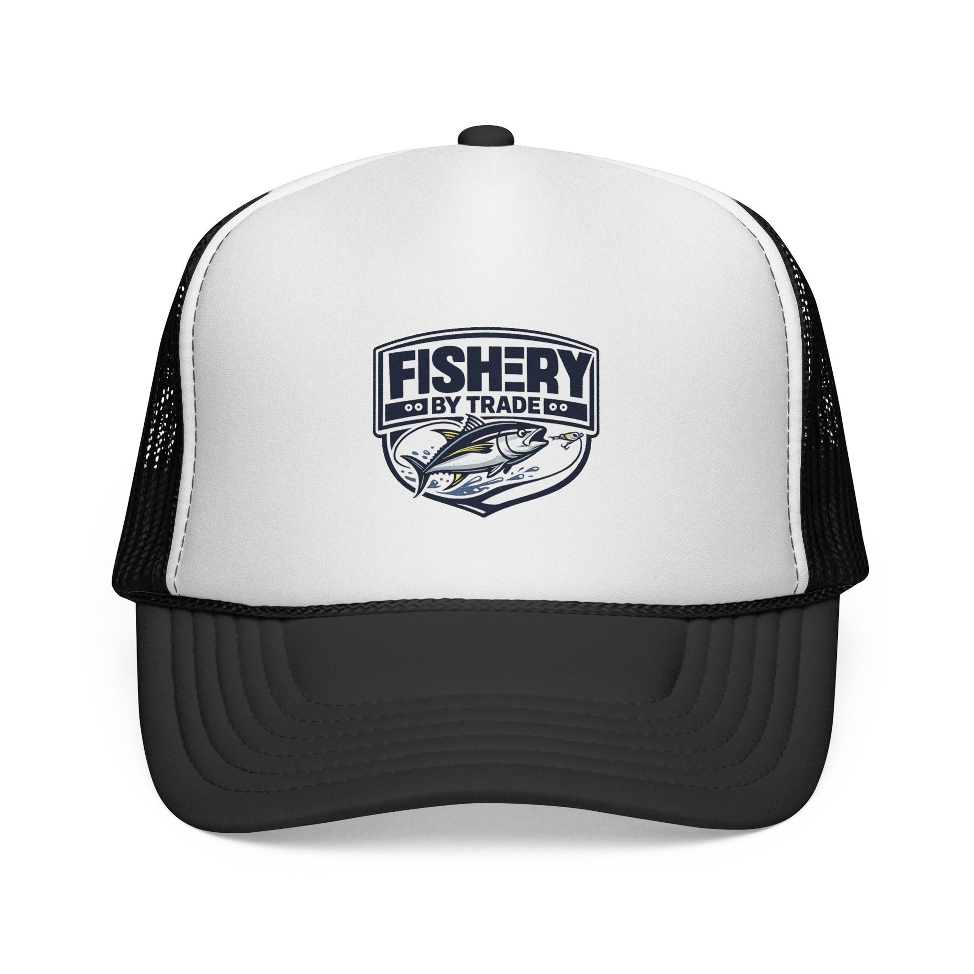 Fishery By Trade Trucker Hat — Vintage Fishing Logo Cap