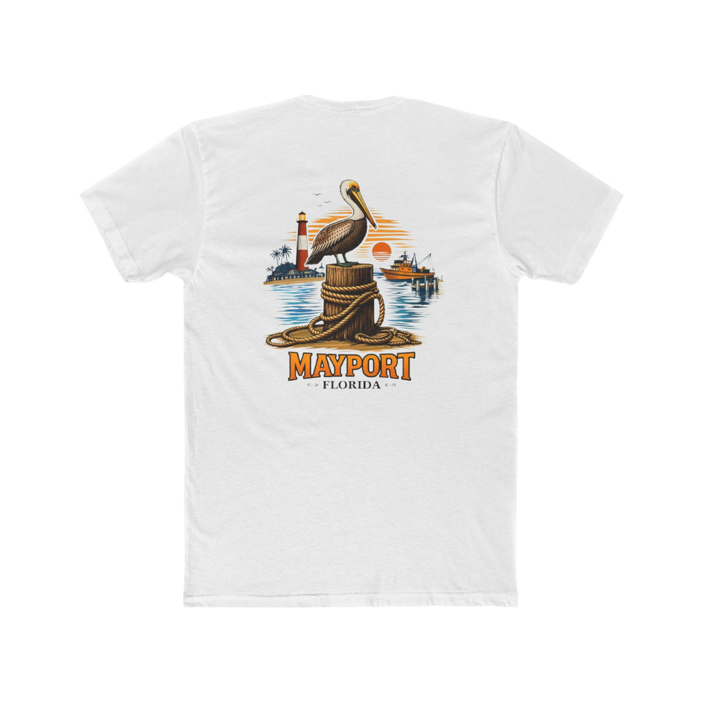 Fishery By Trade Mayport Florida - Men's White Crew Neck Tee