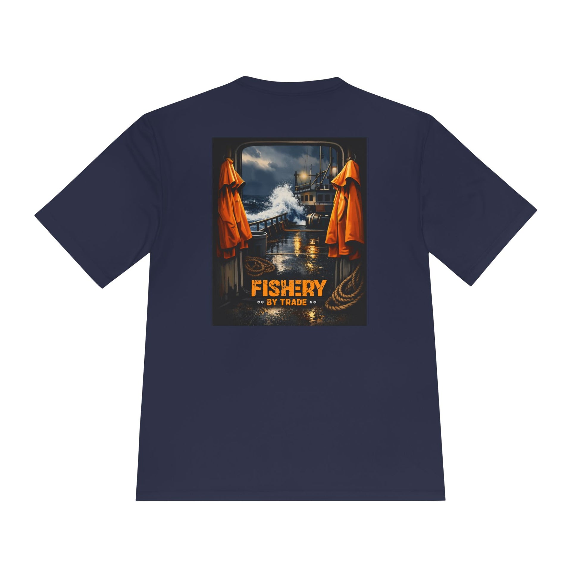 Fishery by Trade Deck - Men's Black Quick Dry T-Shirt