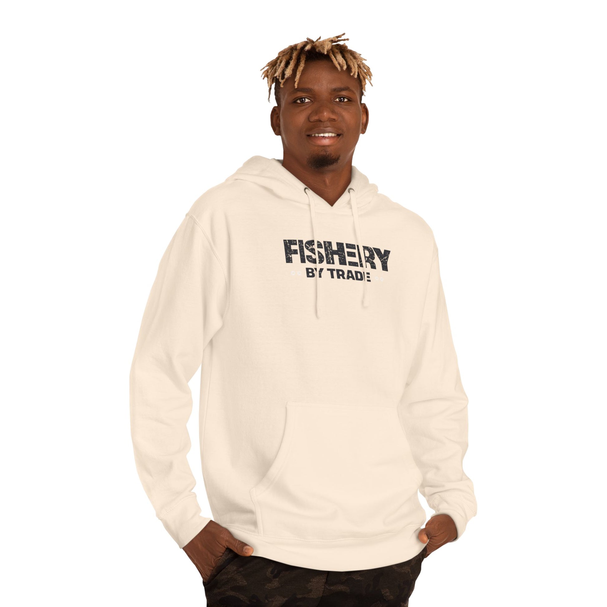 Fishery By Trade Hoodie — Minimal Fishing Logo Pullover