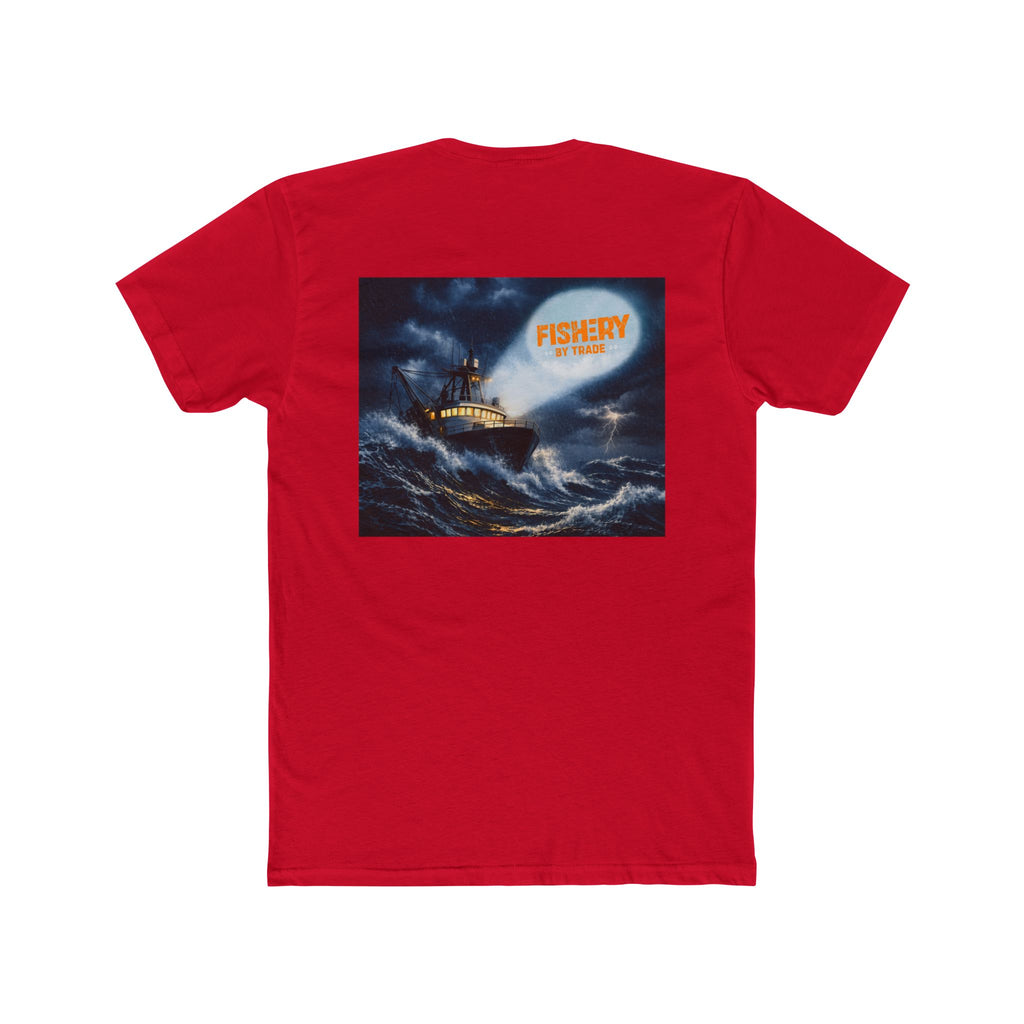 Fishery By Trade Rough Seas - Men's White Crew Neck Tee