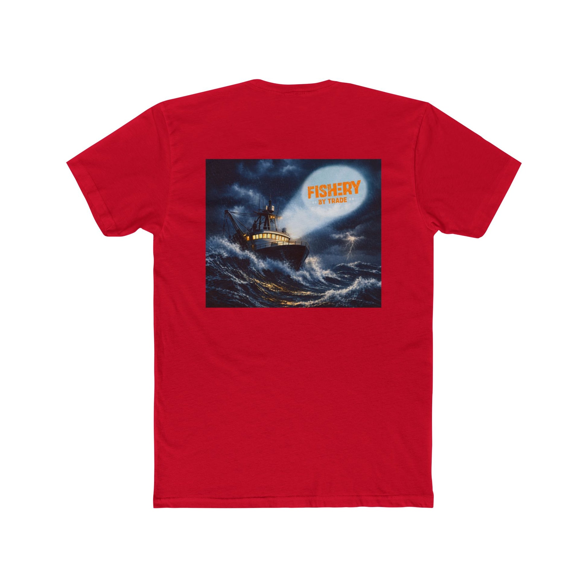 Fishery By Trade Rough Seas - Men's White Crew Neck Tee