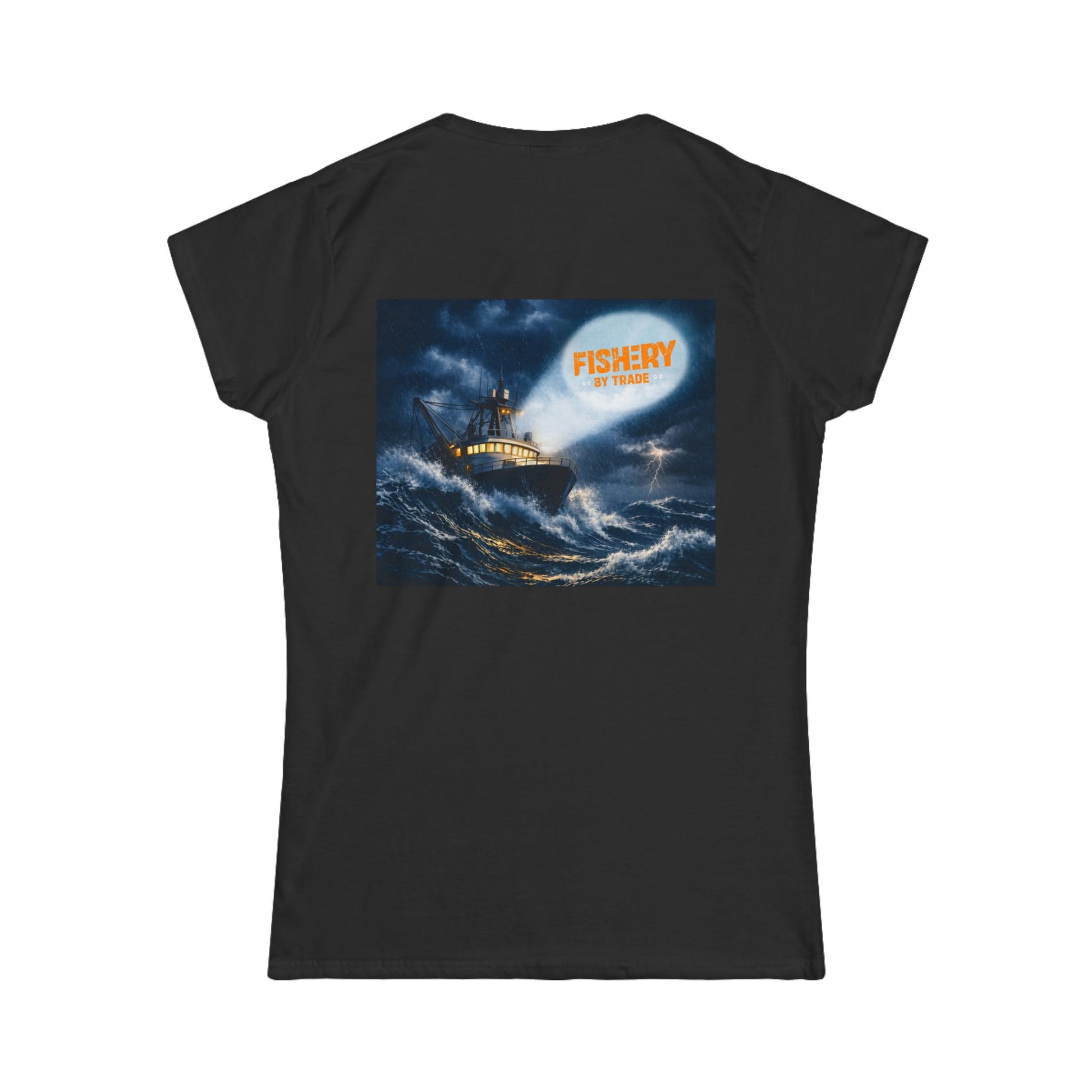 Black Fishery By Trade Rough Seas - Women T-Shirt