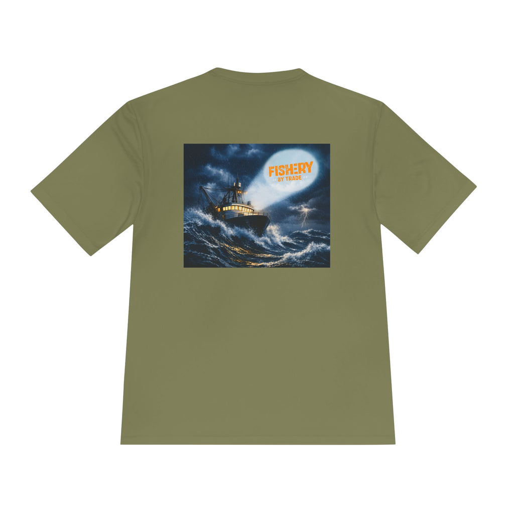 Fishery by Trade Rough Seas - Men's Black Quick Dry T-Shirt