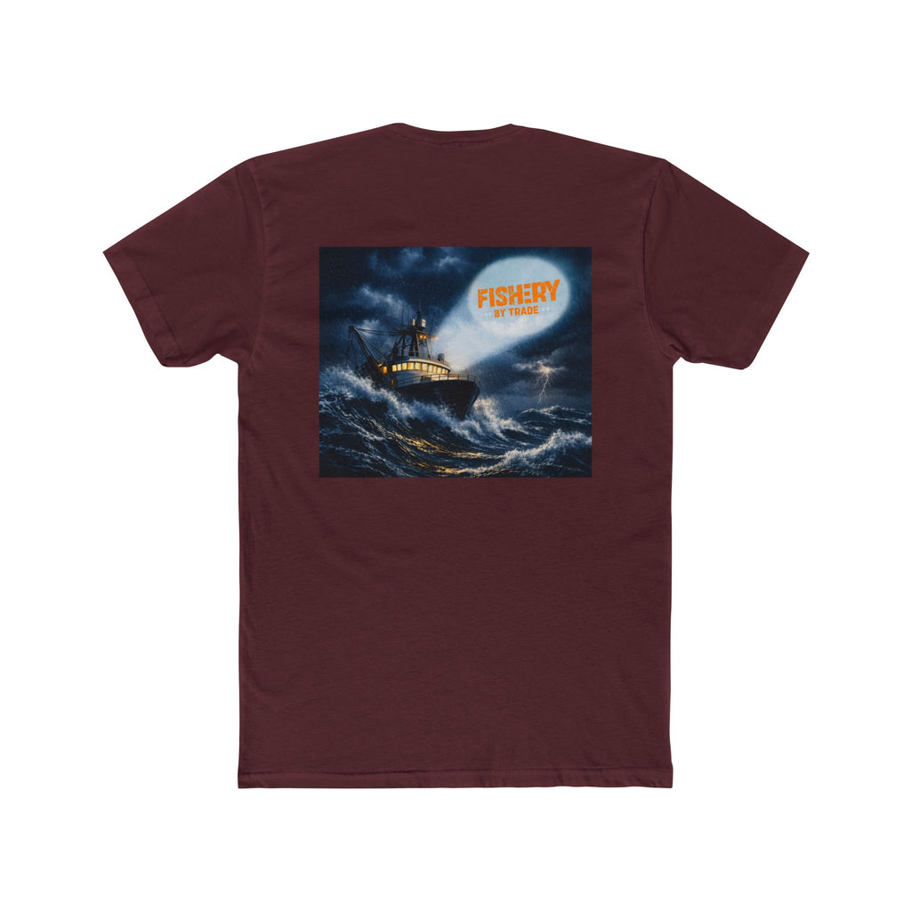 Fishery By Trade Rough Seas - Men's Black Crew Neck Tee