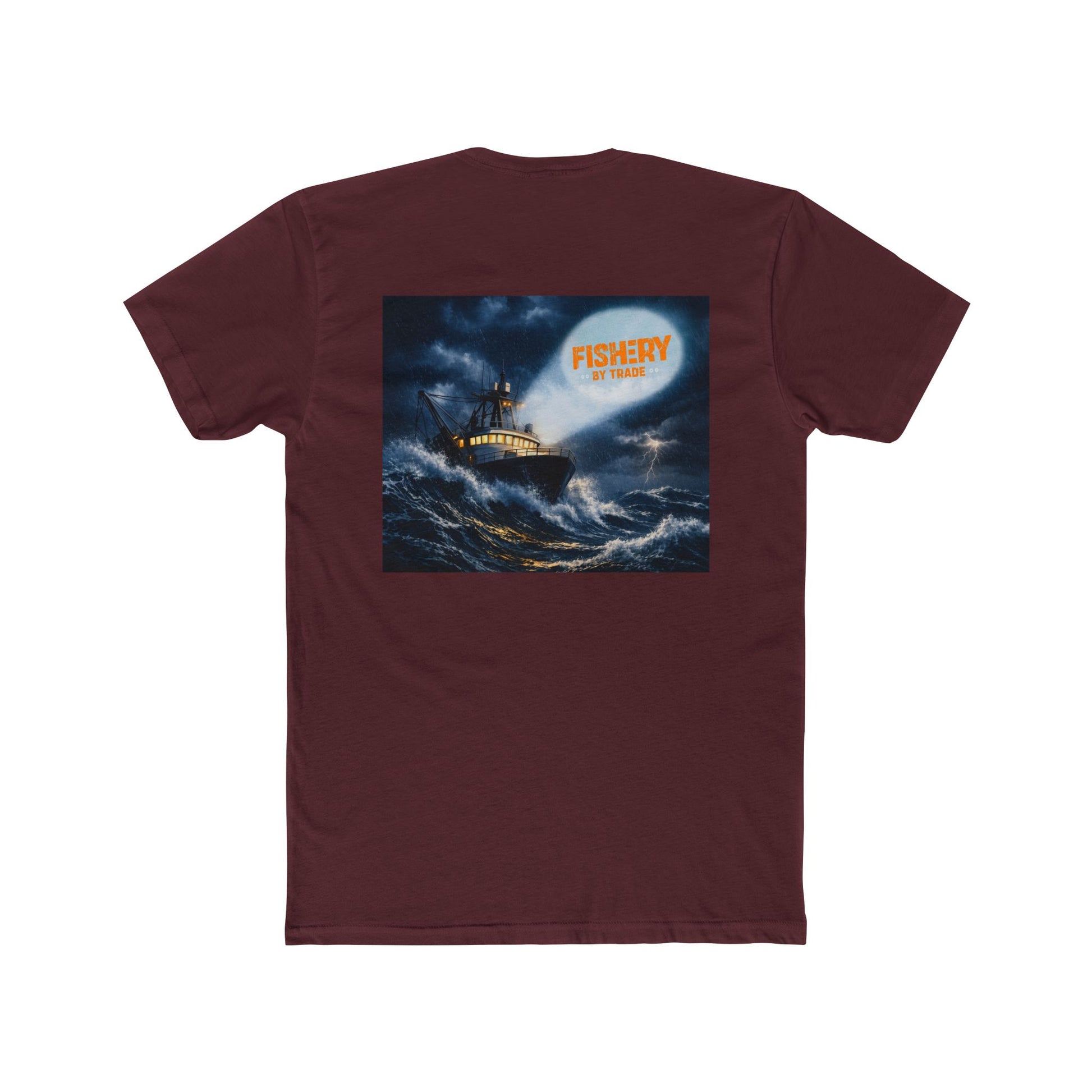 Fishery By Trade Rough Seas - Men's Black Crew Neck Tee