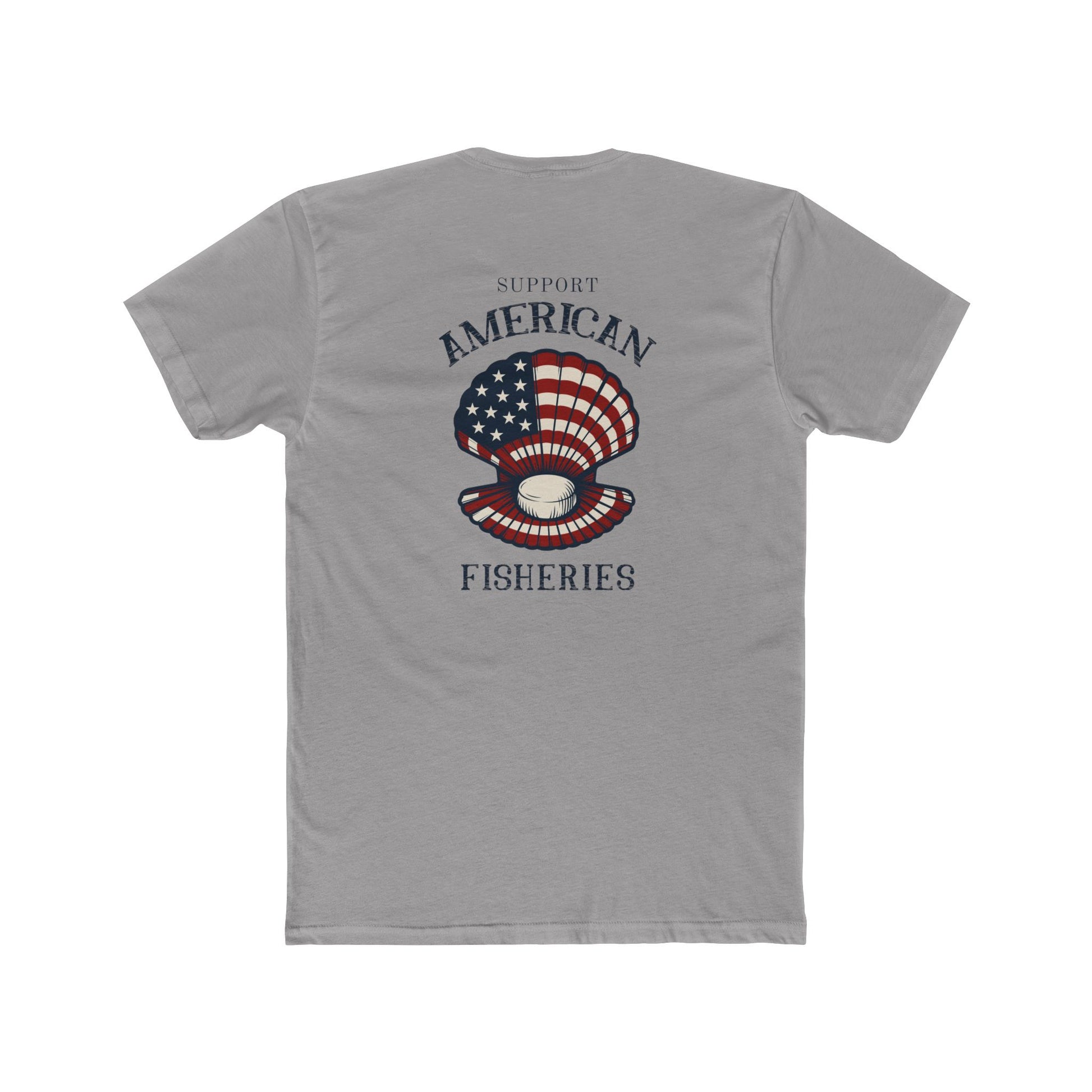 Fishery By Trade Support American Fisheries - Men's White Crew Neck Tee