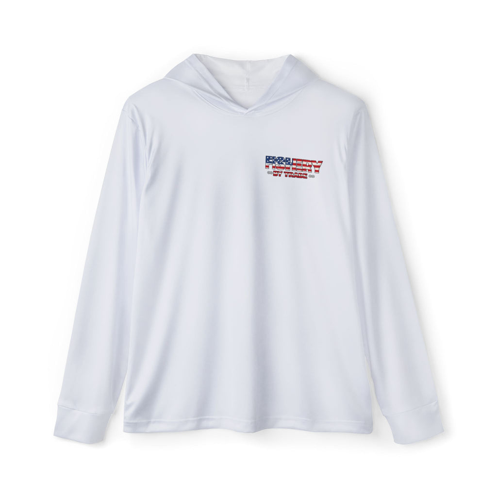 Patriotic Fishing Hoodie - American Flag Fishery Graphic Warmup Hoodie