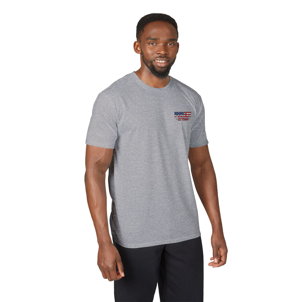 Fishing Boat T-Shirt — American Flag Fishery Graphic Tee for Anglers & Patriotic Outdoorsmen