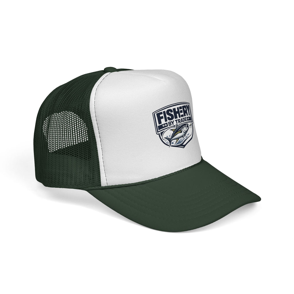 Fishery By Trade Trucker Hat — Vintage Fishing Logo Cap