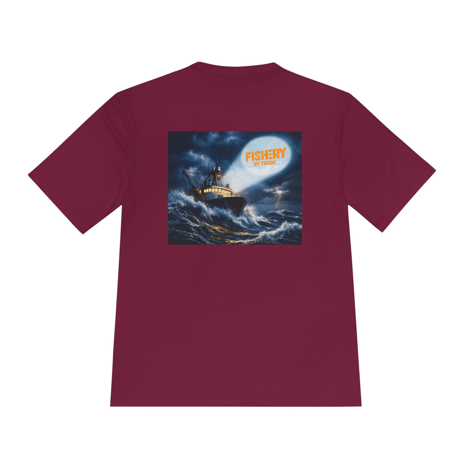 Fishery by Trade Rough Seas - Men's Black Quick Dry T-Shirt