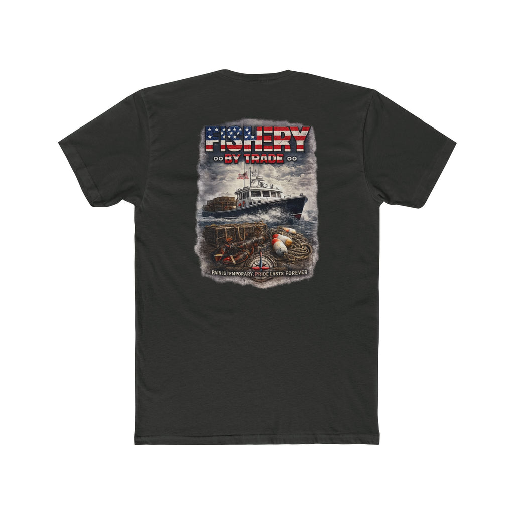 Fishing By Trade T-Shirt — American Flag Nautical Graphic Tee