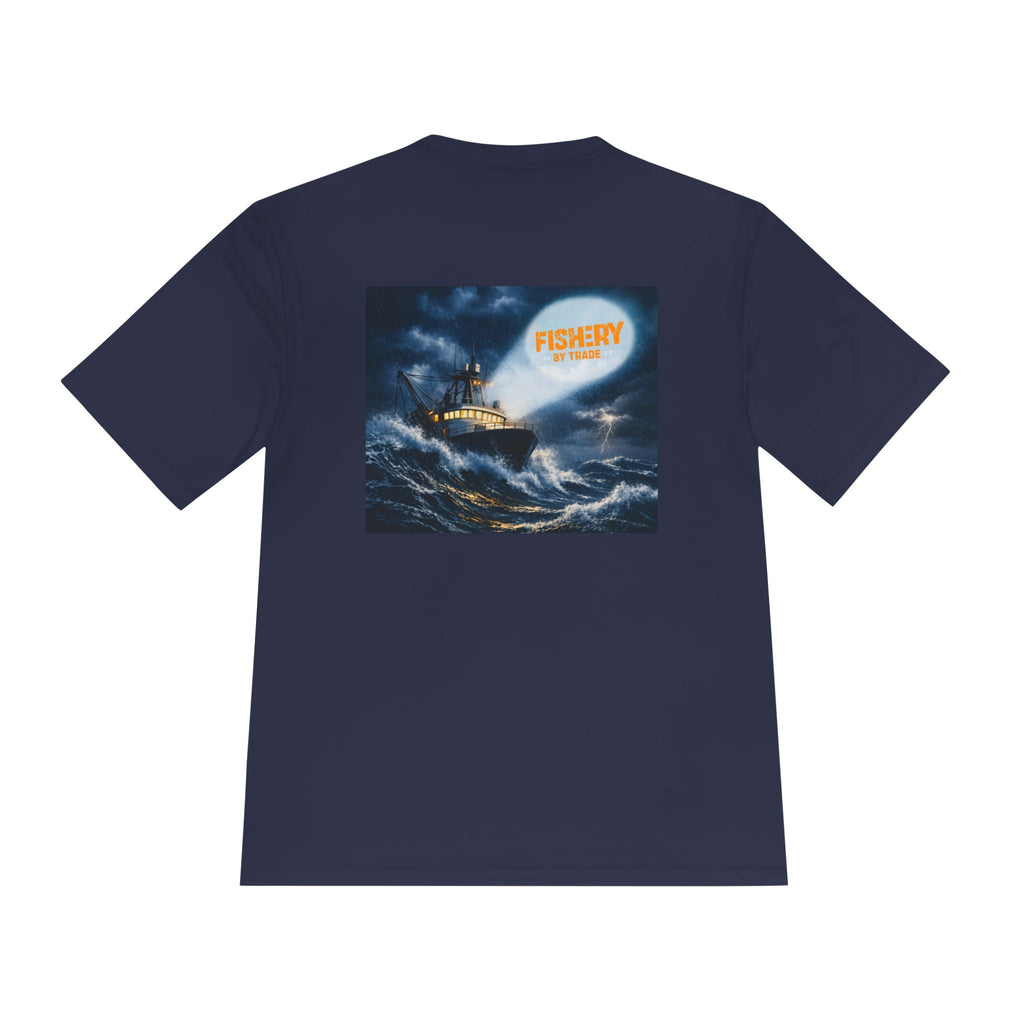 Fishery by Trade Rough Seas - Men's Black Quick Dry T-Shirt