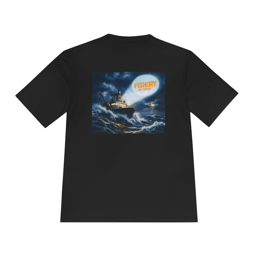 Fishery by Trade Rough Seas - Men's Black Quick Dry T-Shirt