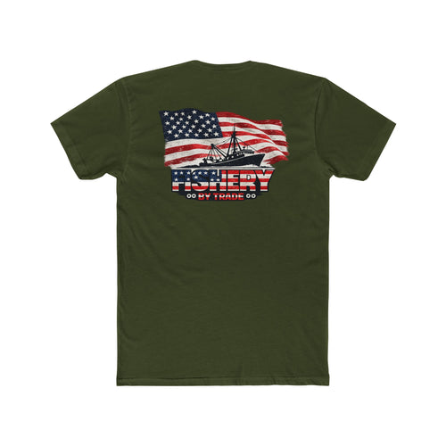 AMERICAN HAUL COTTON FISHING T-SHIRT - MILITARY GREEN