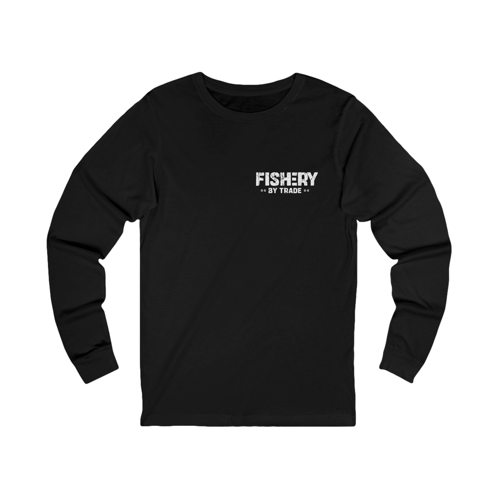 Fishery By Trade Rough Seas - Black Long Sleeve T-Shirt