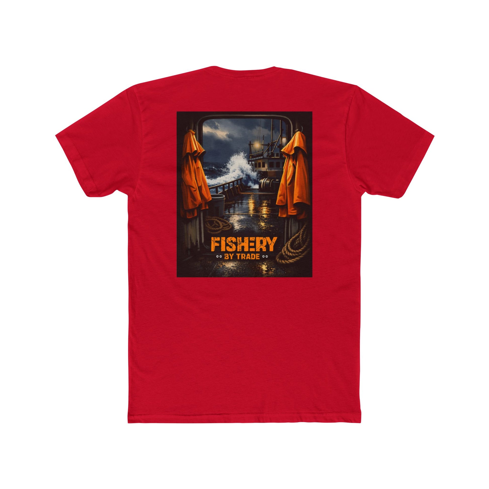 Fishery By Trade Deck - Men's White Crew Neck Tee