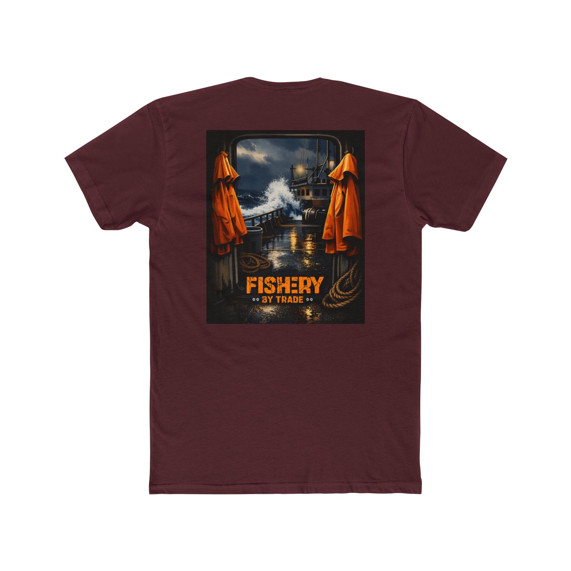Fishery By Trade Deck - Men's Black Crew Neck Tee