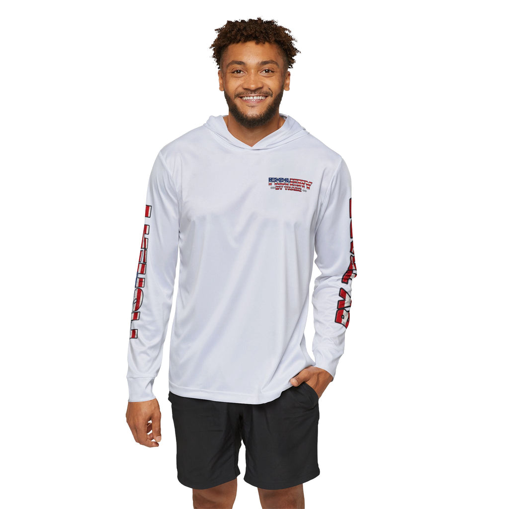 Fishing Crew Warmup Hoodie — American Flag Trawler Graphic
