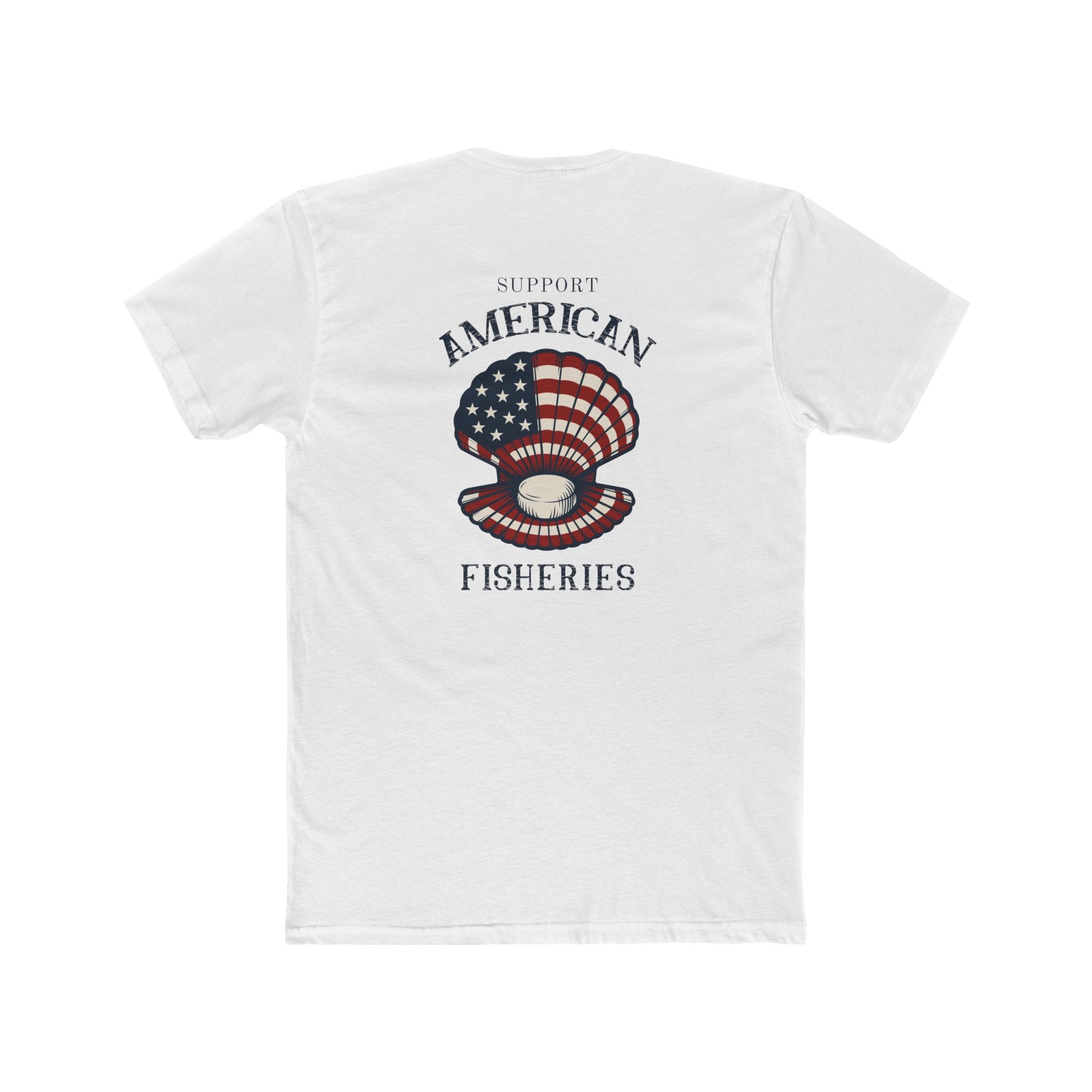 Fishery By Trade Support American Fisheries - Men's White Crew Neck Tee