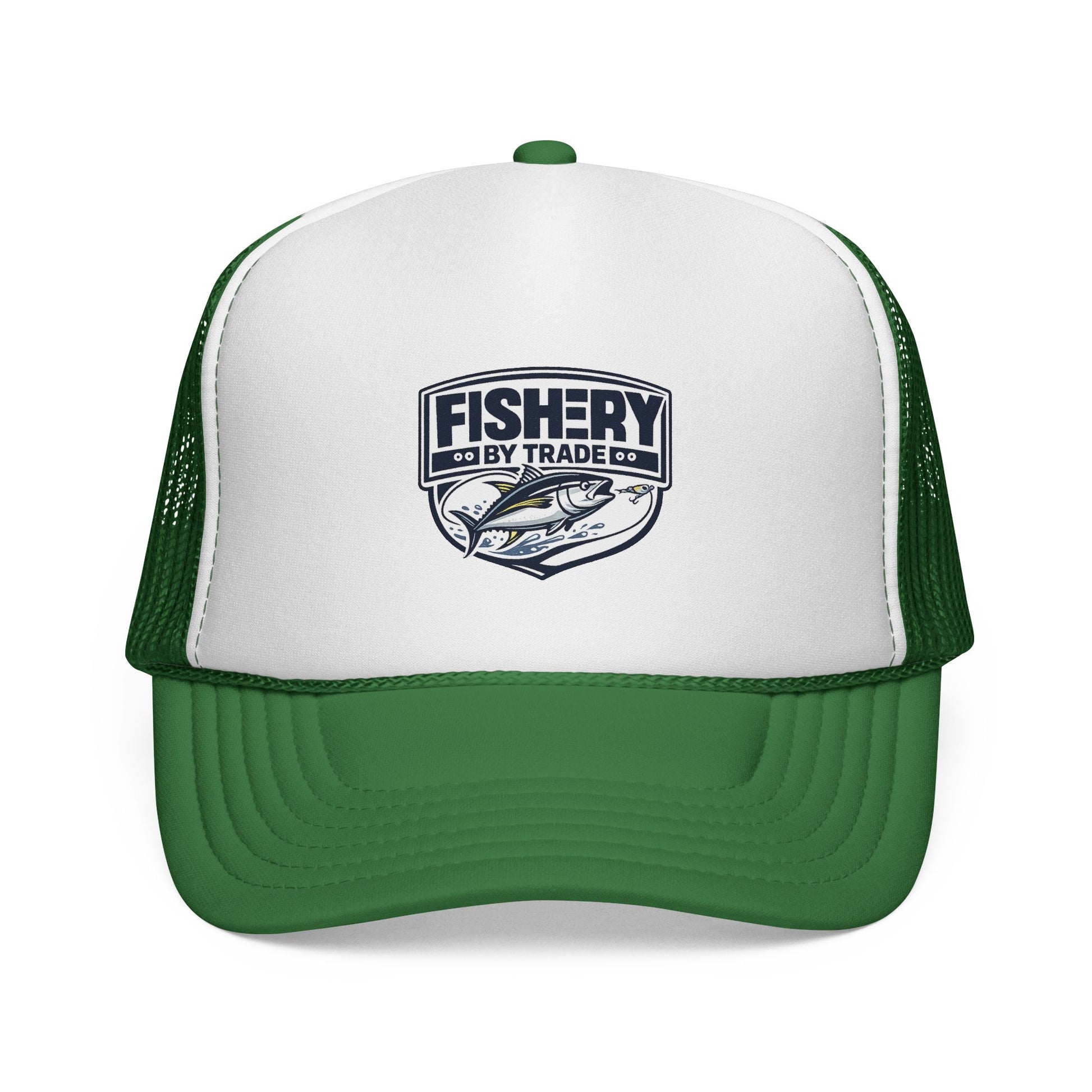 Fishery By Trade Trucker Hat — Vintage Fishing Logo Cap