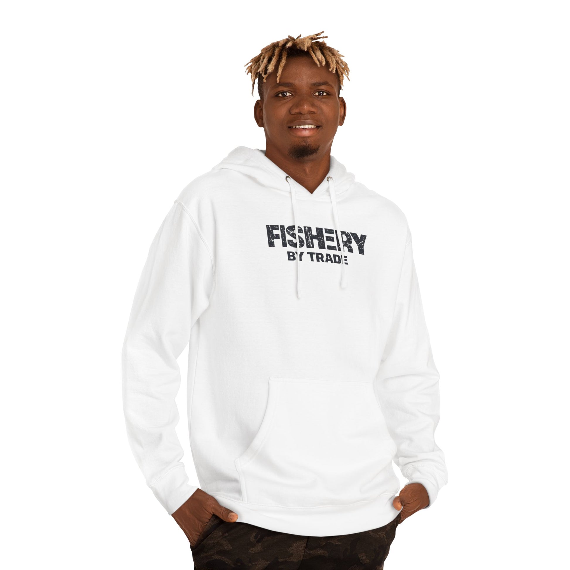 Fishery By Trade Hoodie — Minimal Fishing Logo Pullover