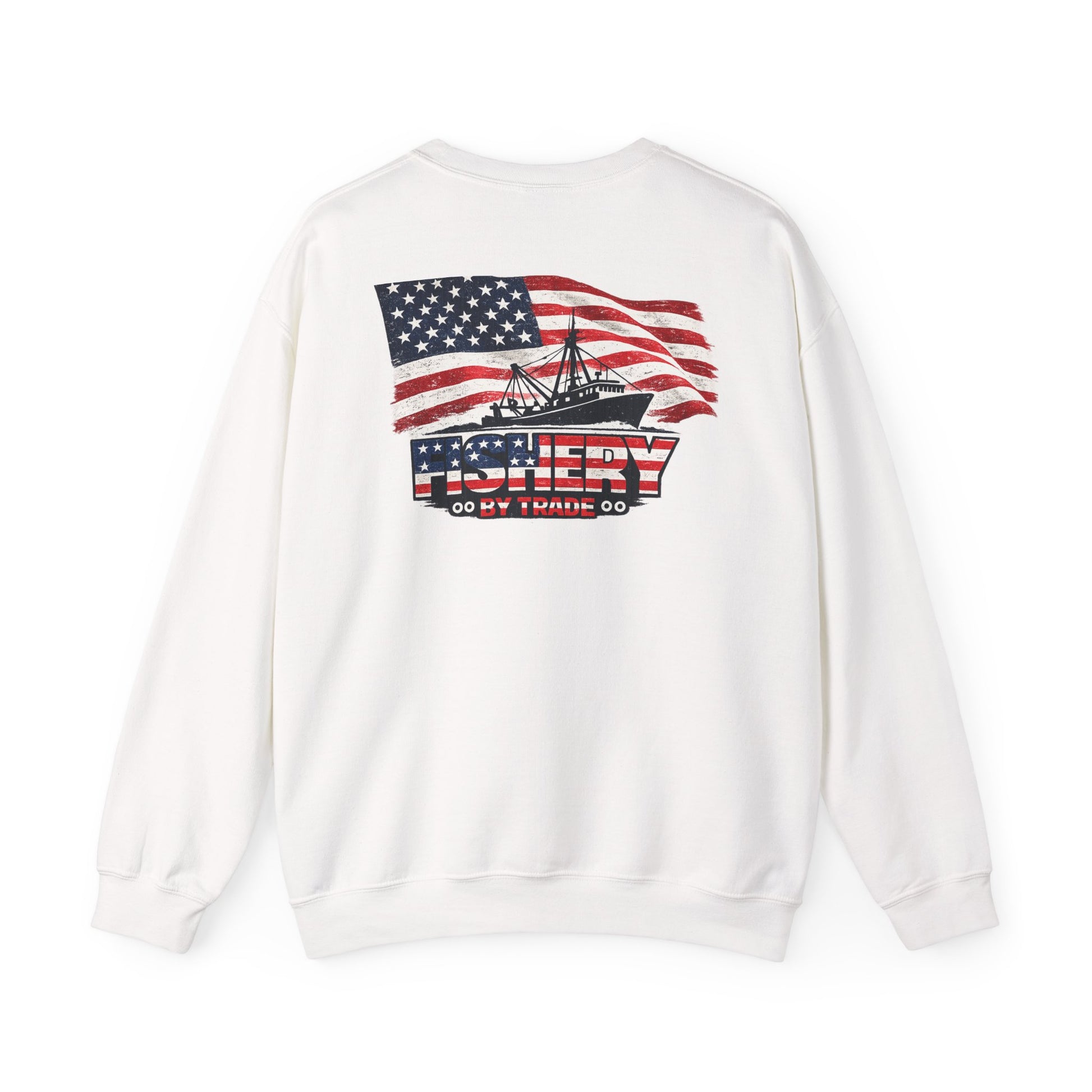 (American Trawler) Fishing Crewneck Sweatshirt — "Fishery By Trade"