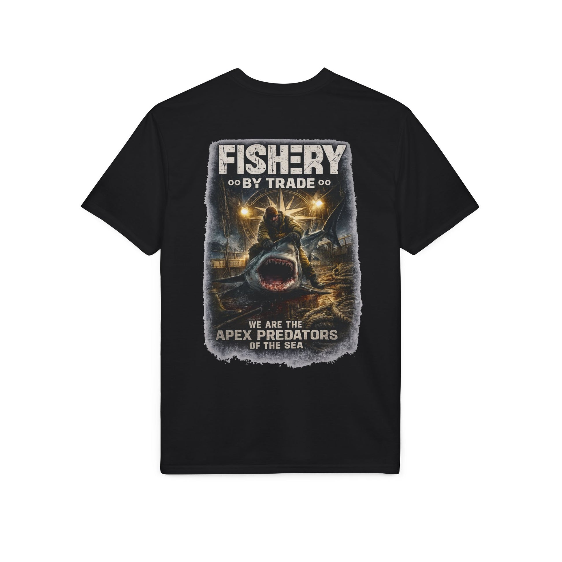 Dark Apex Predators  Graphic Performance Tee — "Fishery by Trade"