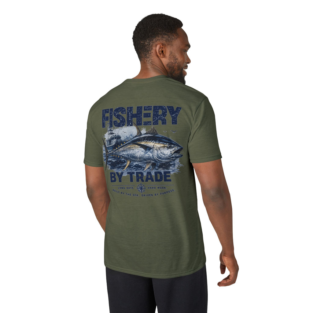 Fishing T-Shirt — "Fishery by Trade" Graphic Performance Tee