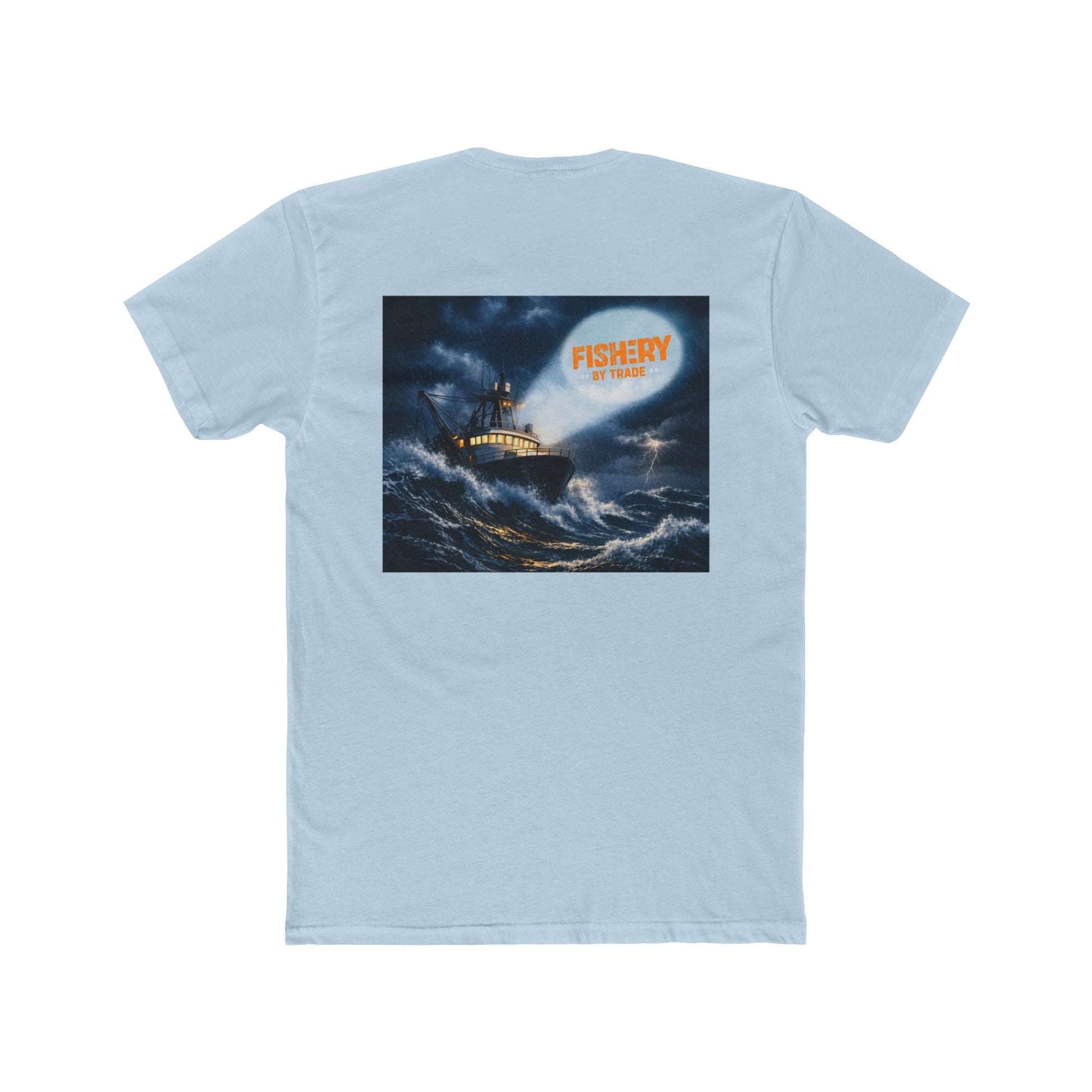 Fishery By Trade Rough Seas - Men's White Crew Neck Tee
