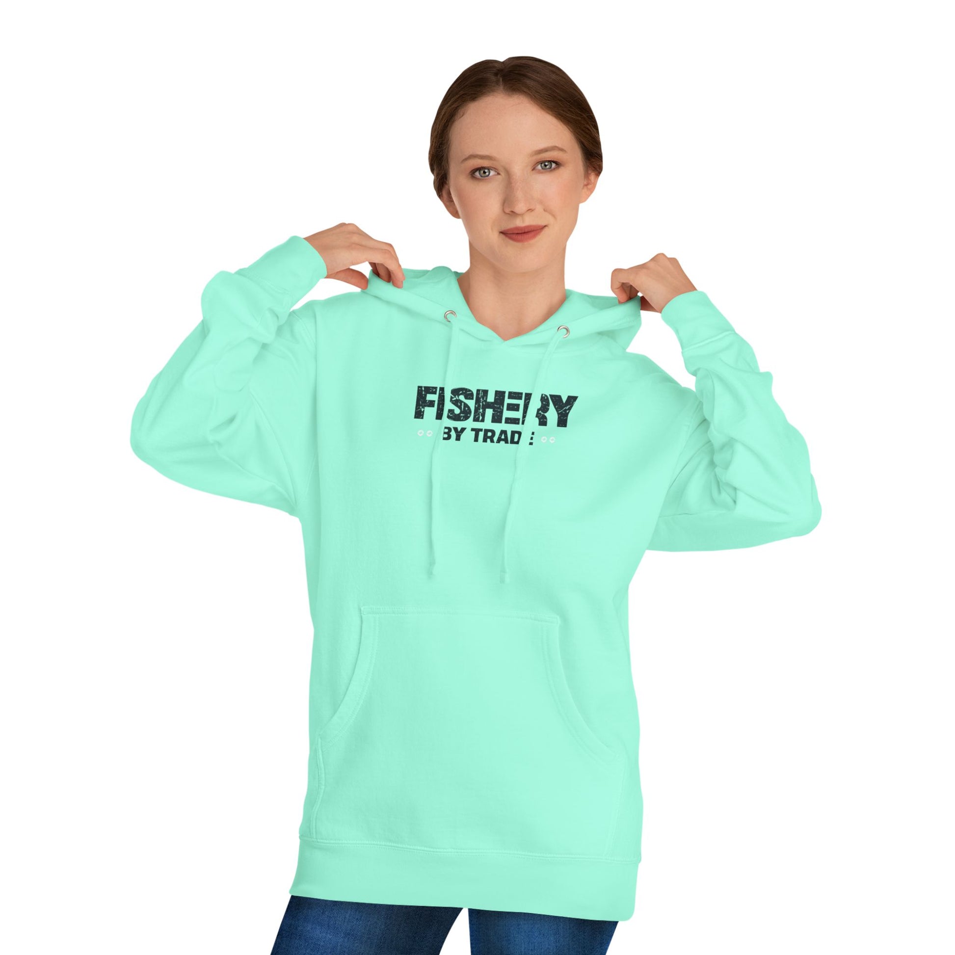 Fishery By Trade Hoodie — Minimal Fishing Logo Pullover
