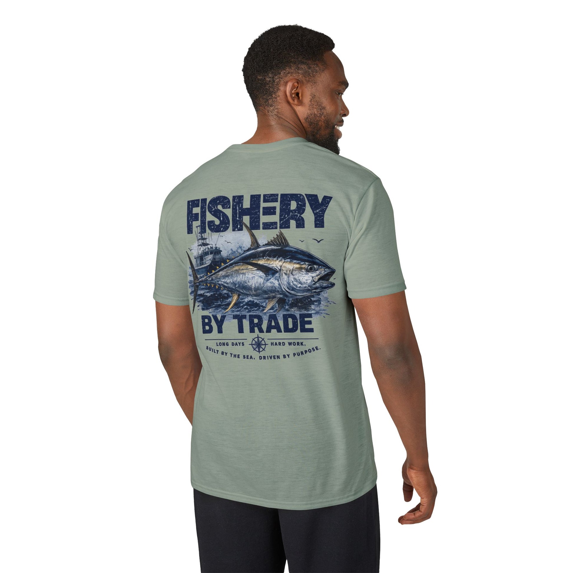 Fishing T-Shirt — "Fishery by Trade" Graphic Performance Tee