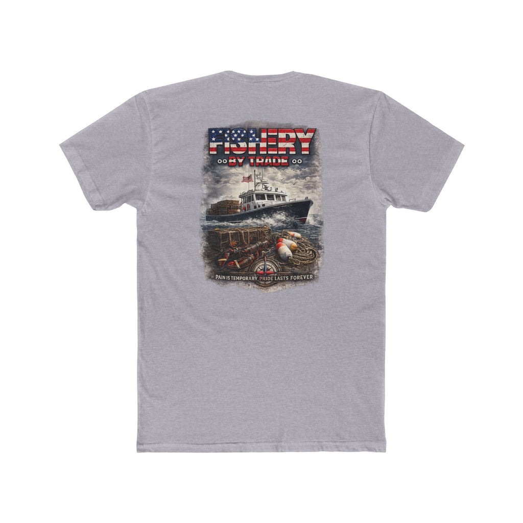 Fishing By Trade T-Shirt — American Flag Nautical Graphic Tee