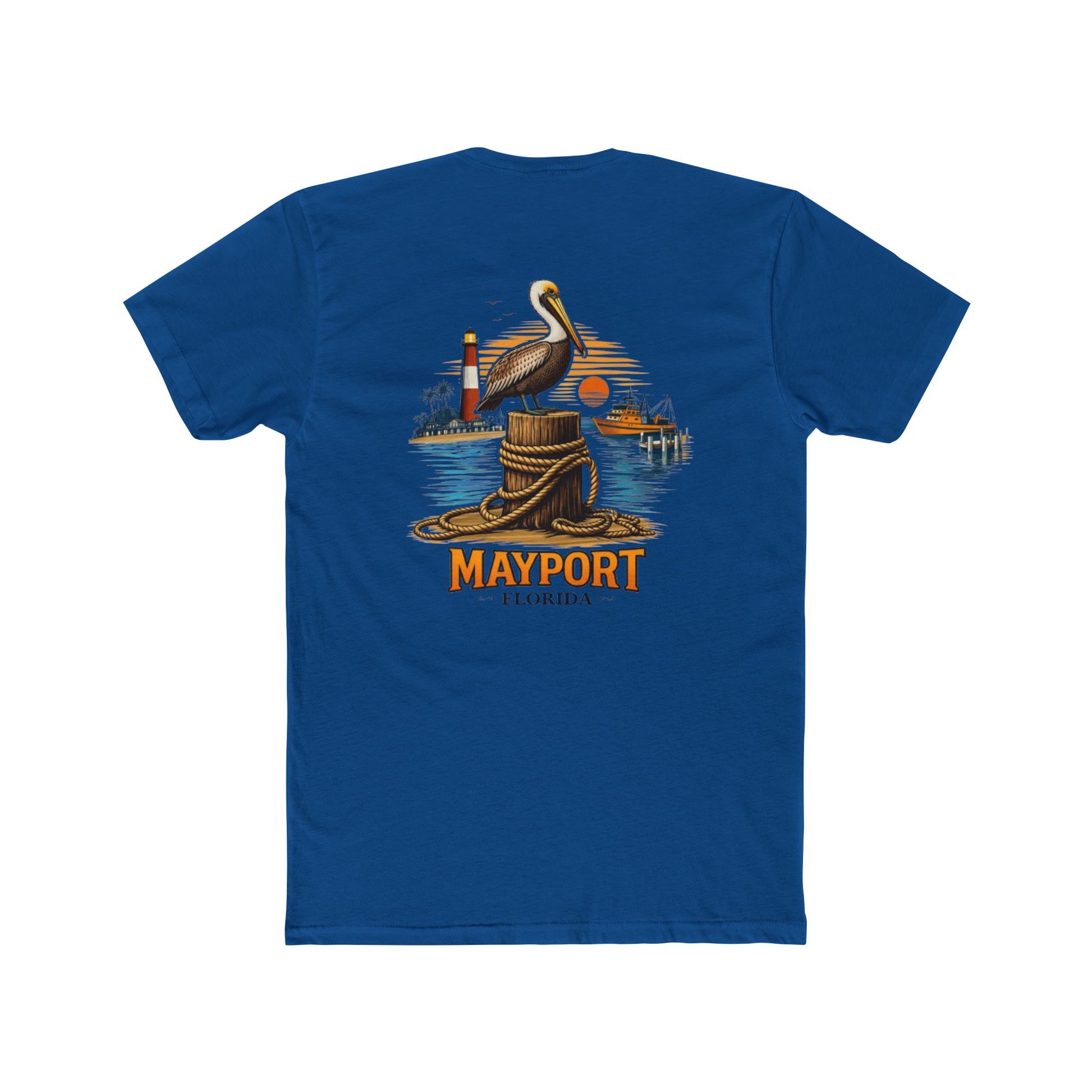 Fishery By Trade Mayport Florida - Men's White Crew Neck Tee