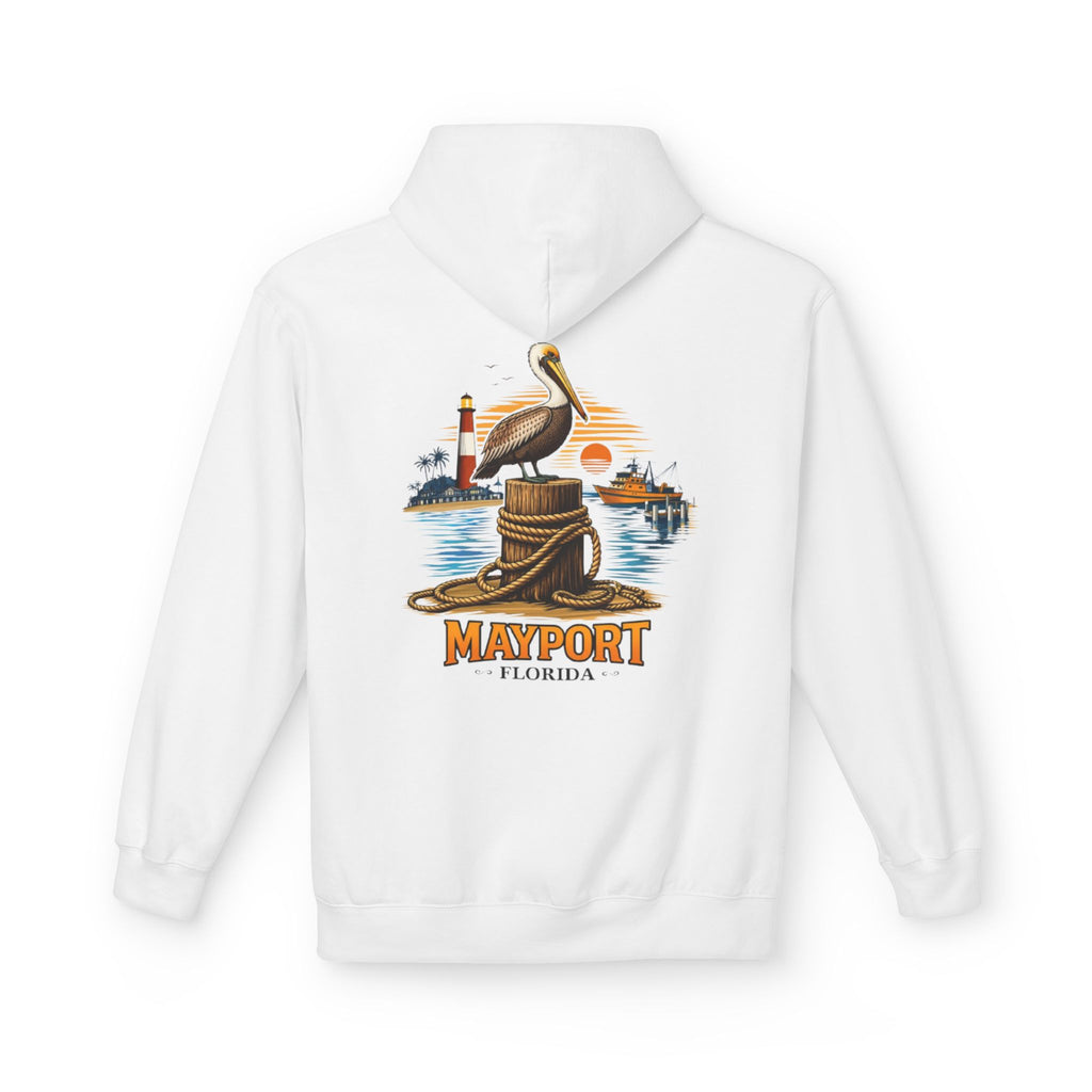 White Fishery By Trade Mayport Florida - Hoodie