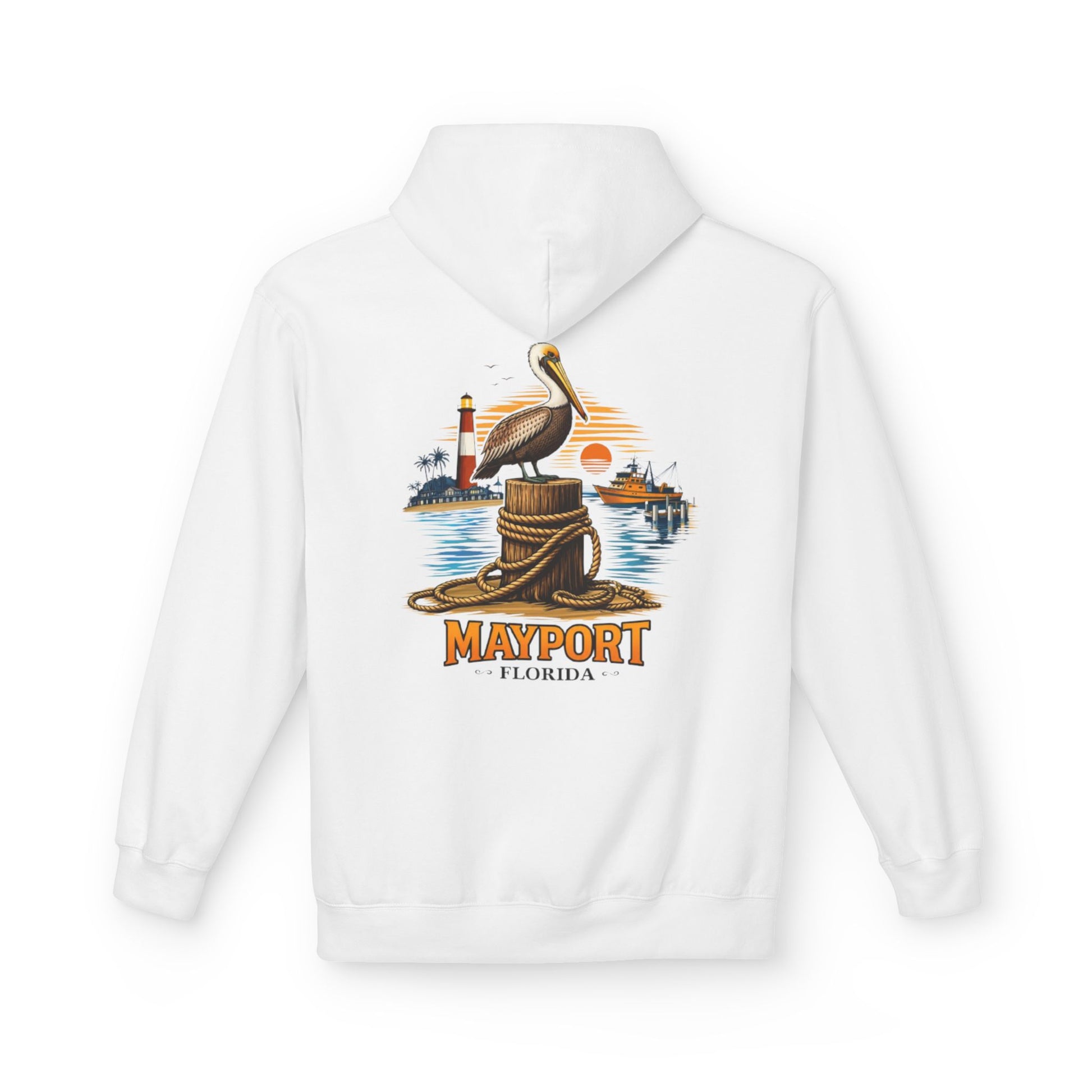 White Fishery By Trade Mayport Florida - Hoodie