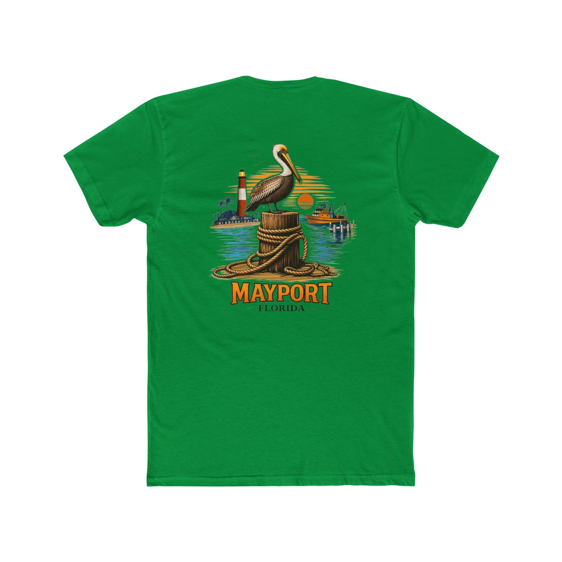 Fishery By Trade Mayport Florida - Men's White Crew Neck Tee