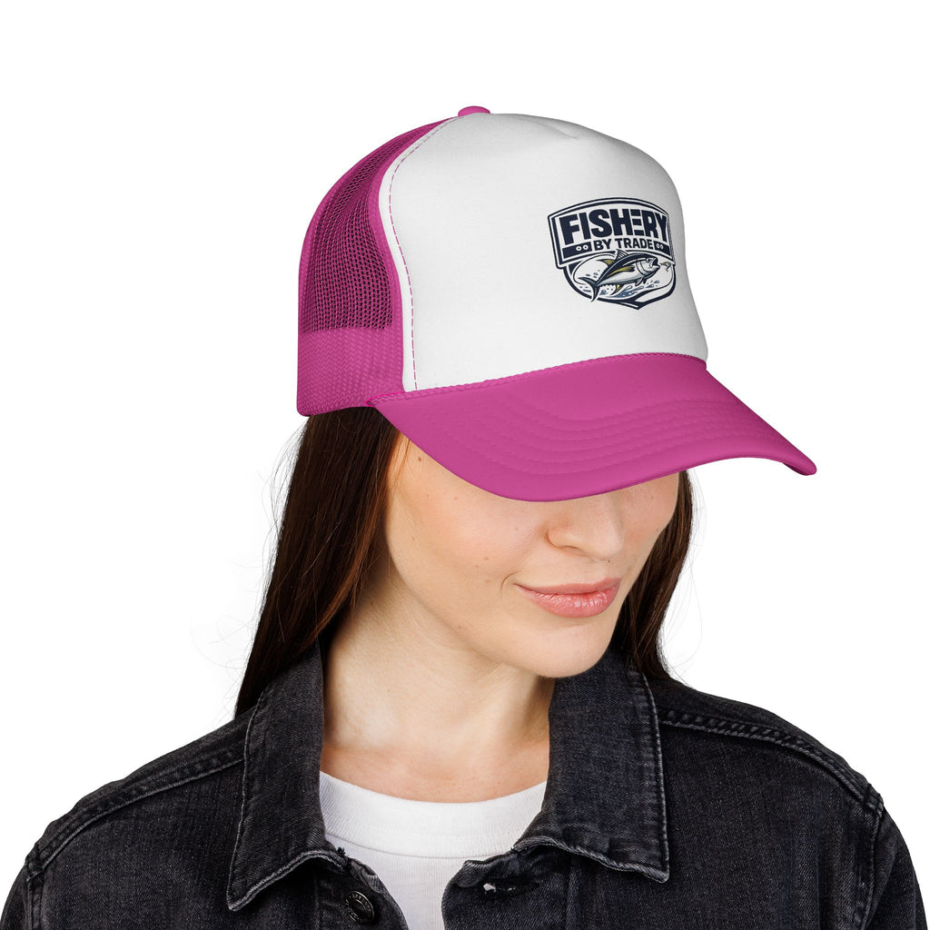 Fishery By Trade Trucker Hat — Vintage Fishing Logo Cap